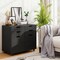 Black Rolling File Cabinet 4 Drawers 2 Cabinets Mobile Printer Stand